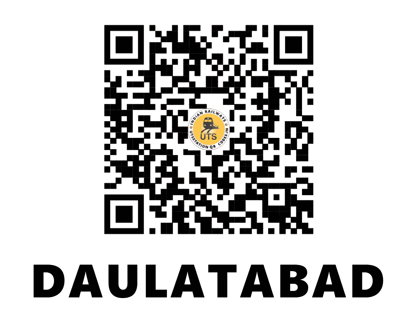 UTS QR Code for DAULATABAD - DLB (SC - MAHARASHTRA)