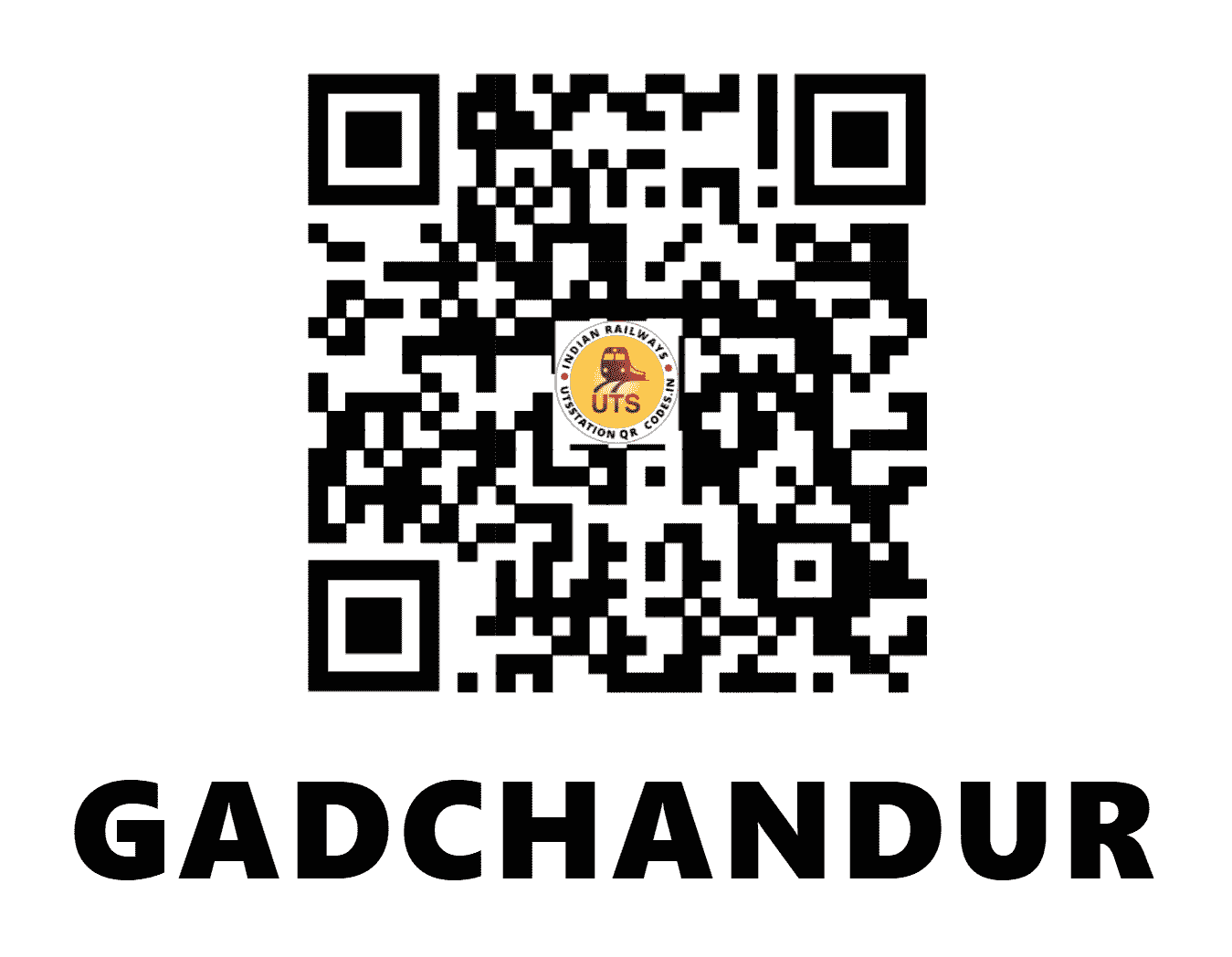 UTS QR Code for GADCHANDUR - GDCR (SC - MAHARASHTRA)