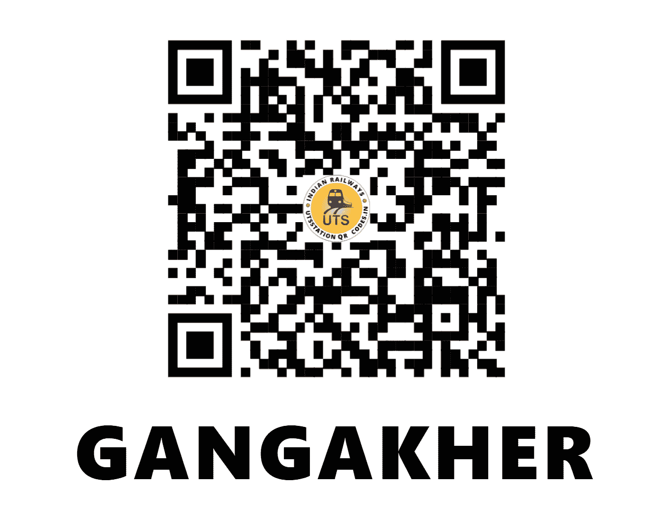 UTS QR Code for GANGAKHER - GNH (SC - MAHARASHTRA)
