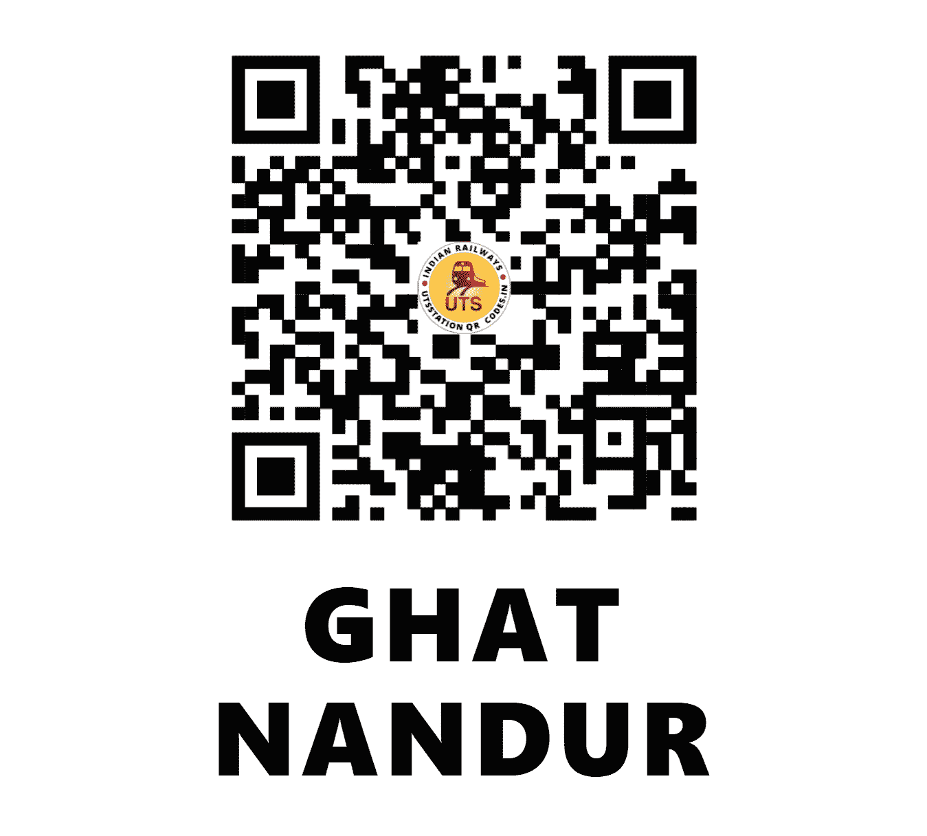 UTS QR Code for GHAT NANDUR - GTU (SC - MAHARASHTRA)