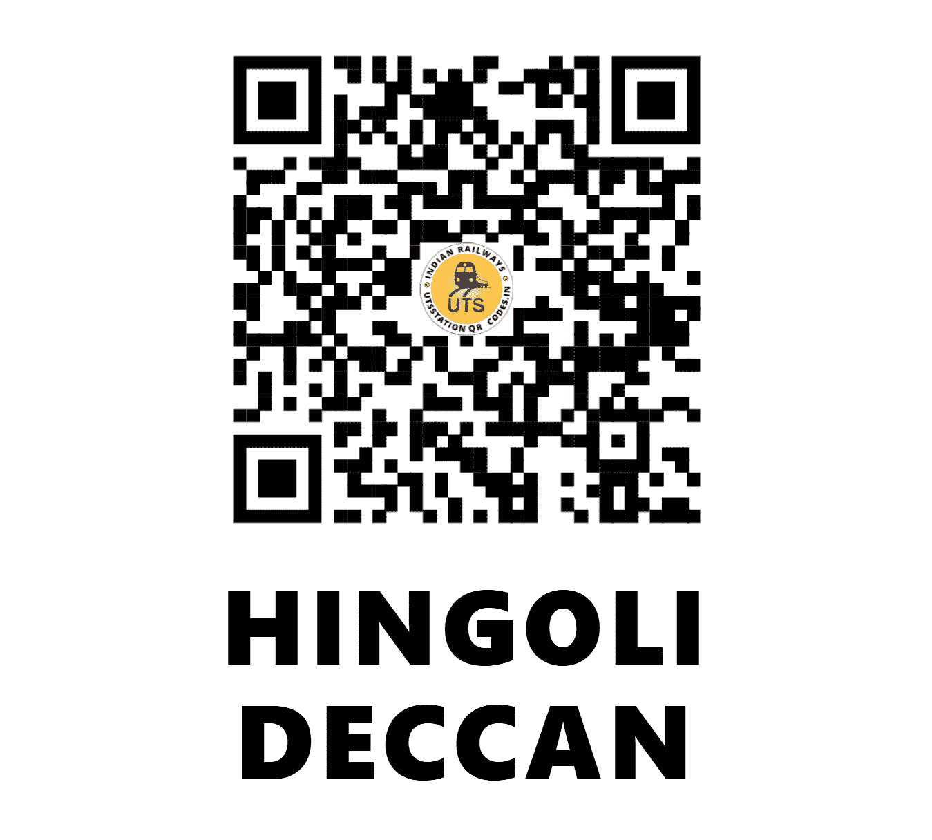 UTS QR Code for HINGOLI DECCAN - HNL (SC - MAHARASHTRA)