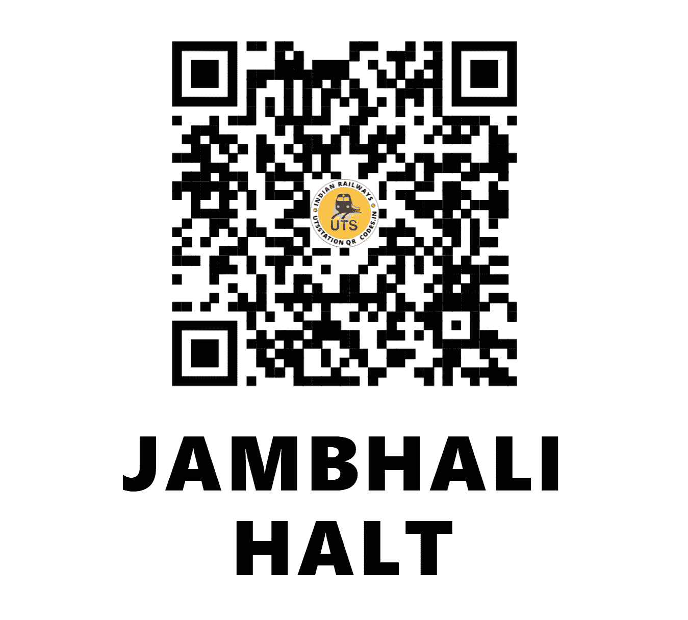 UTS QR Code for JAMBHALI HALT - JMBL (SC - MAHARASHTRA)