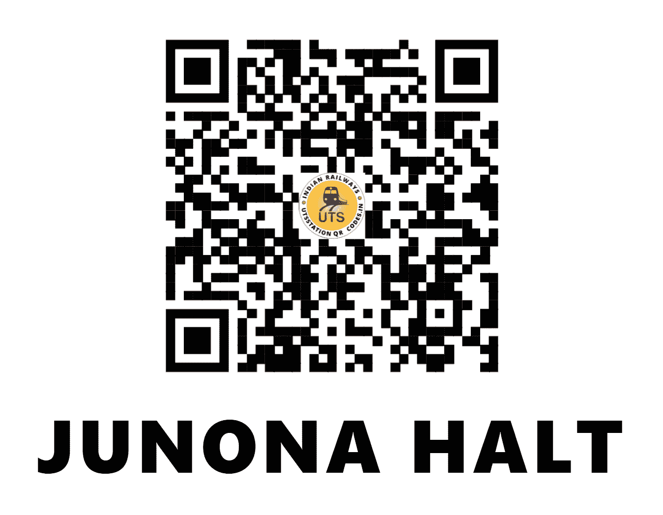 UTS QR Code for JUNONA HALT - JUNX (SC - MAHARASHTRA)