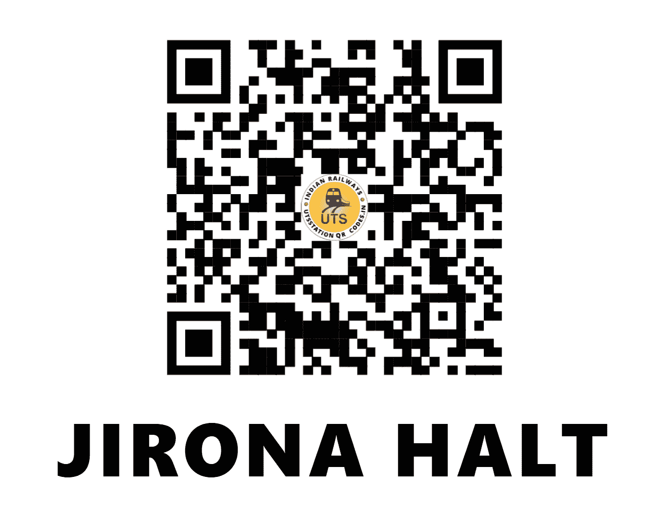 UTS QR Code for JIRONA HALT - JXN (SC - MAHARASHTRA)