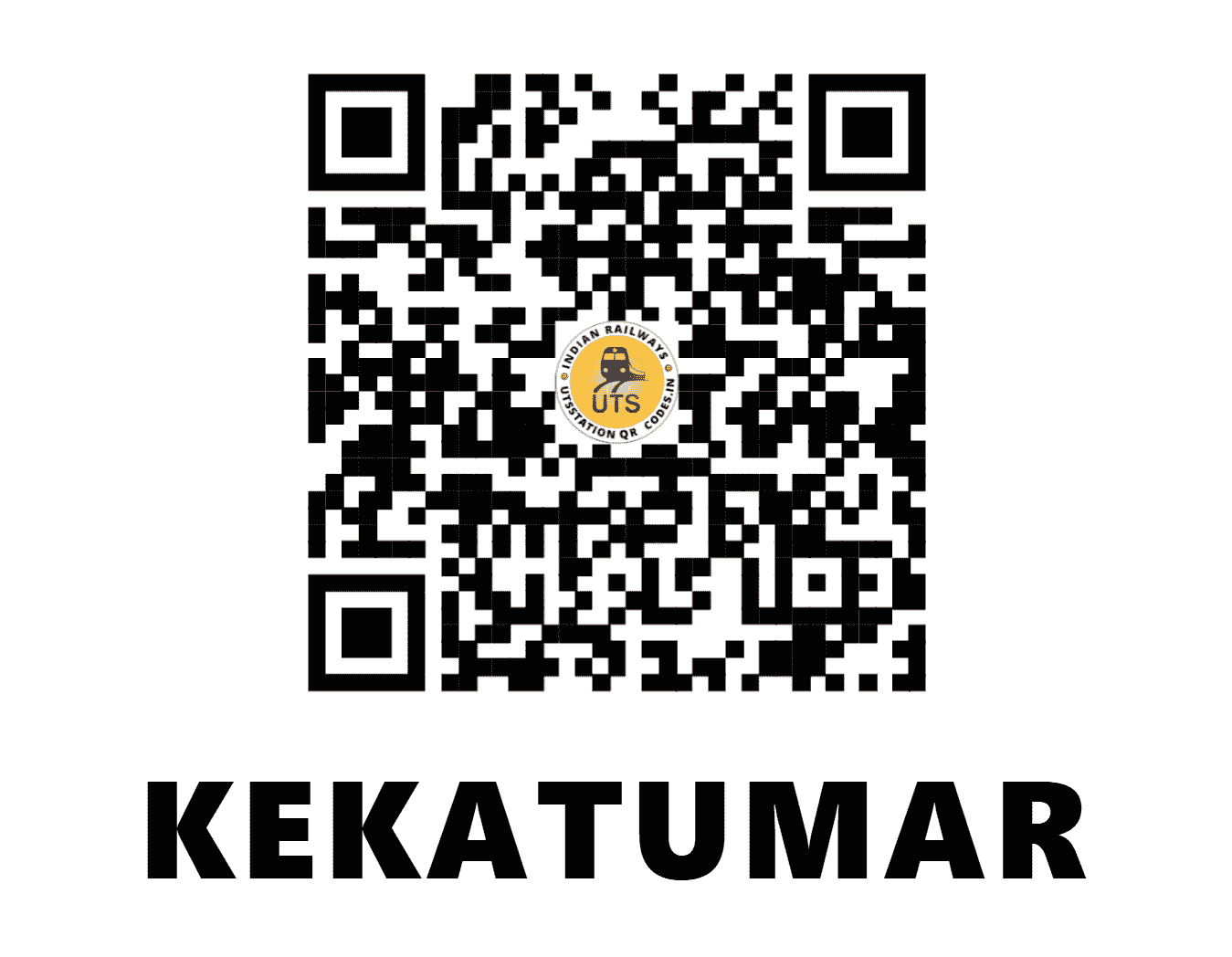 UTS QR Code for KEKATUMAR - KKG (SC - MAHARASHTRA)