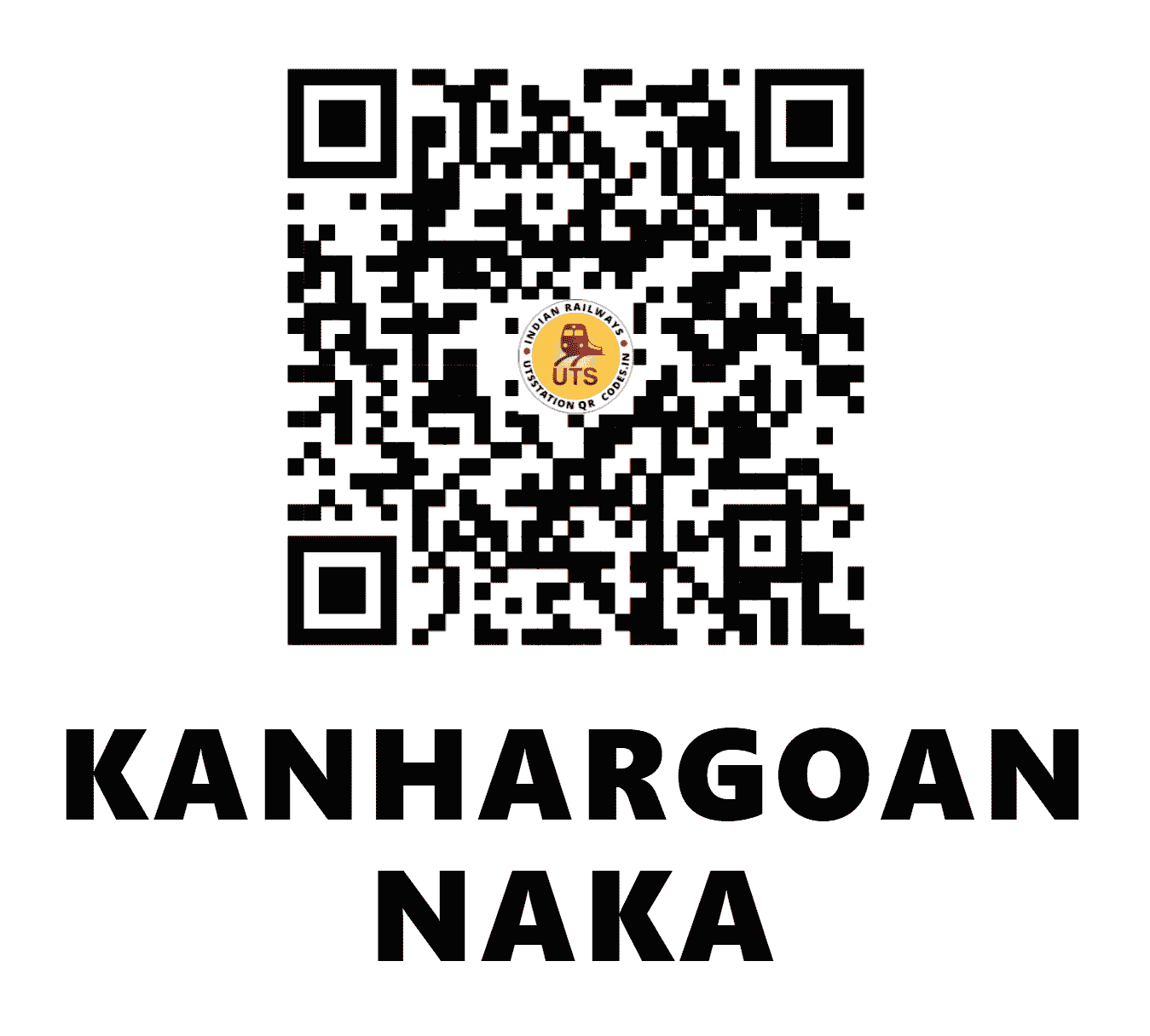 UTS QR Code for KANHARGOAN NAKA - KNRG (SC - MAHARASHTRA)