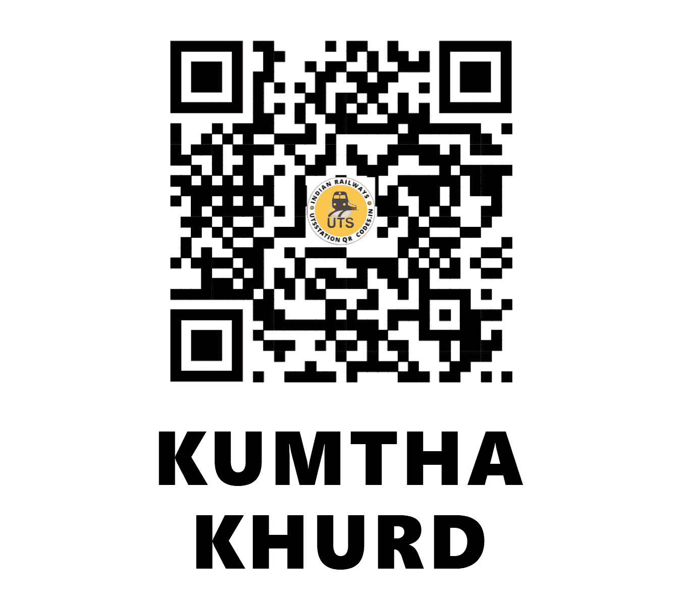 UTS QR Code for KUMTHA KHURD - KTKR (SC - MAHARASHTRA)