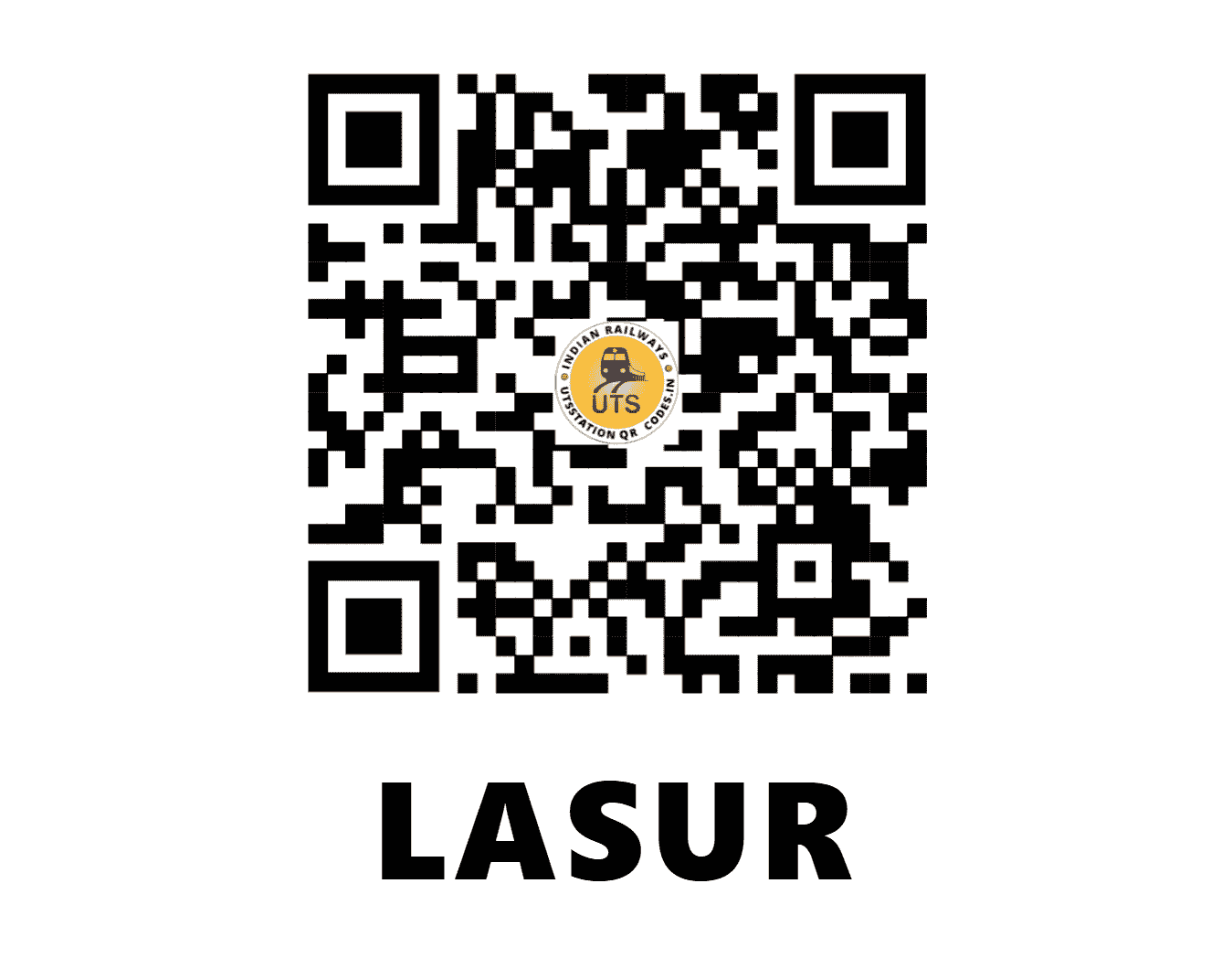 UTS QR Code for LASUR - LSR (SC - MAHARASHTRA)