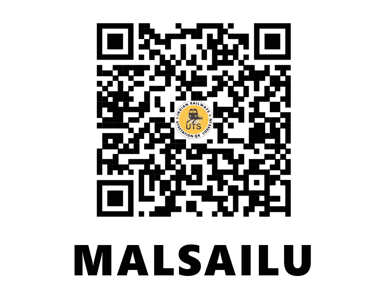 UTS QR Code for MALSAILU - MLSU (SC - MAHARASHTRA)