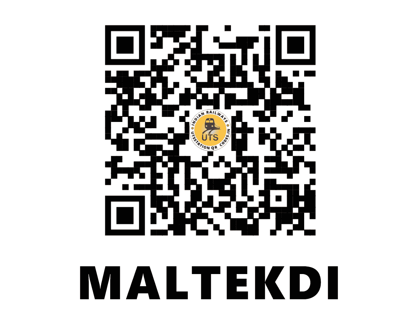 UTS QR Code for MALTEKDI - MTDI (SC - MAHARASHTRA)