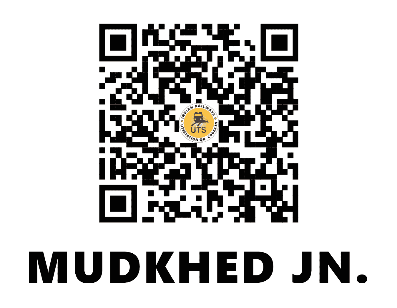 UTS QR Code for MUDKHED JN. - MUE (SC - MAHARASHTRA)