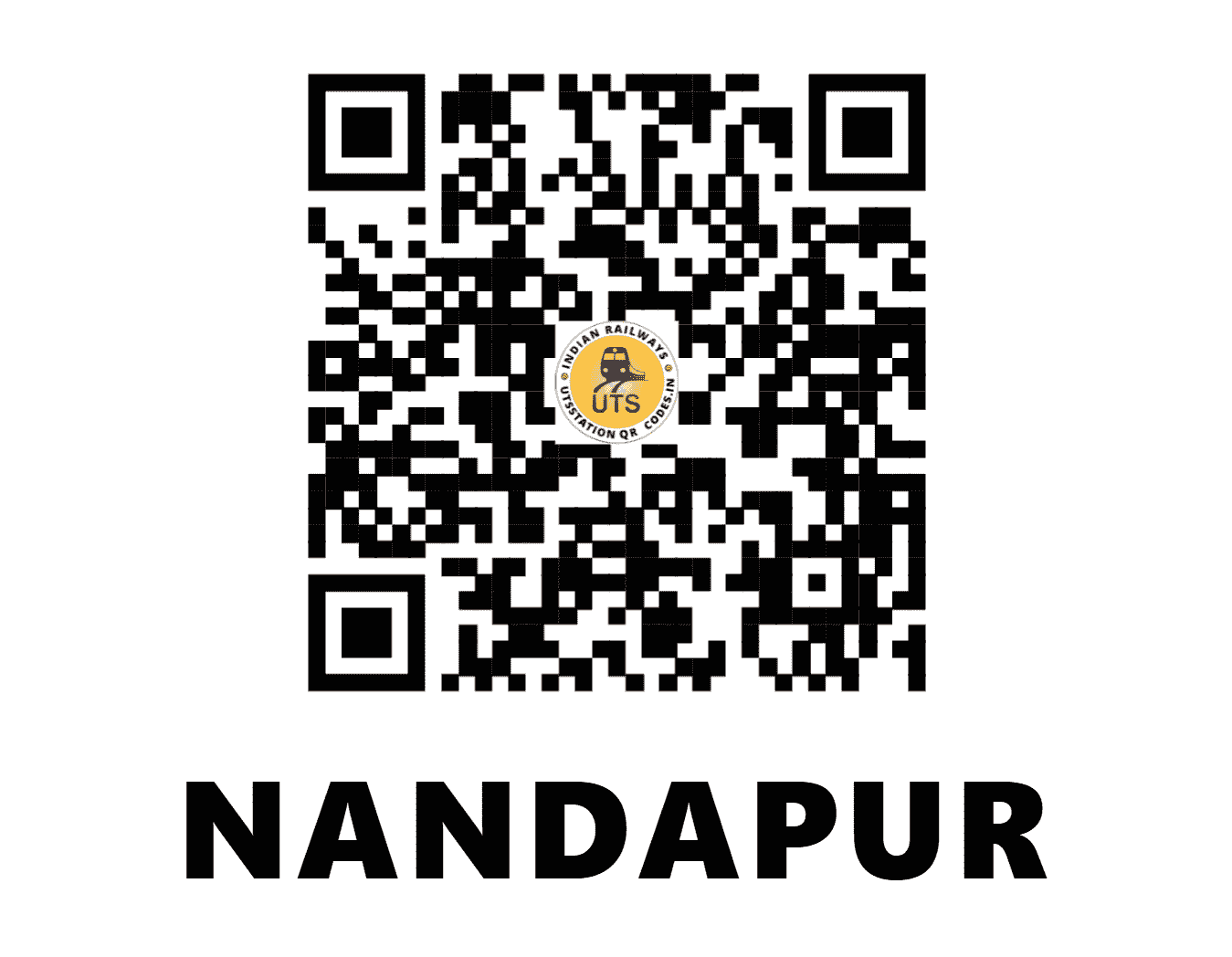 UTS QR Code for NANDAPUR - NDPR (SC - MAHARASHTRA)