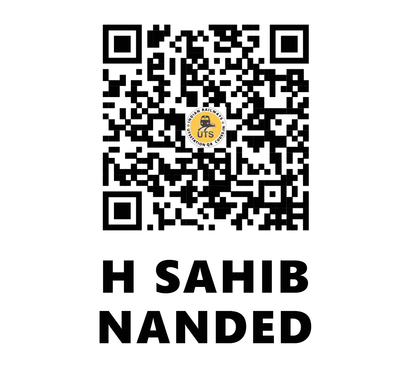 UTS QR Code for H SAHIB NANDED - NED (SC - MAHARASHTRA)