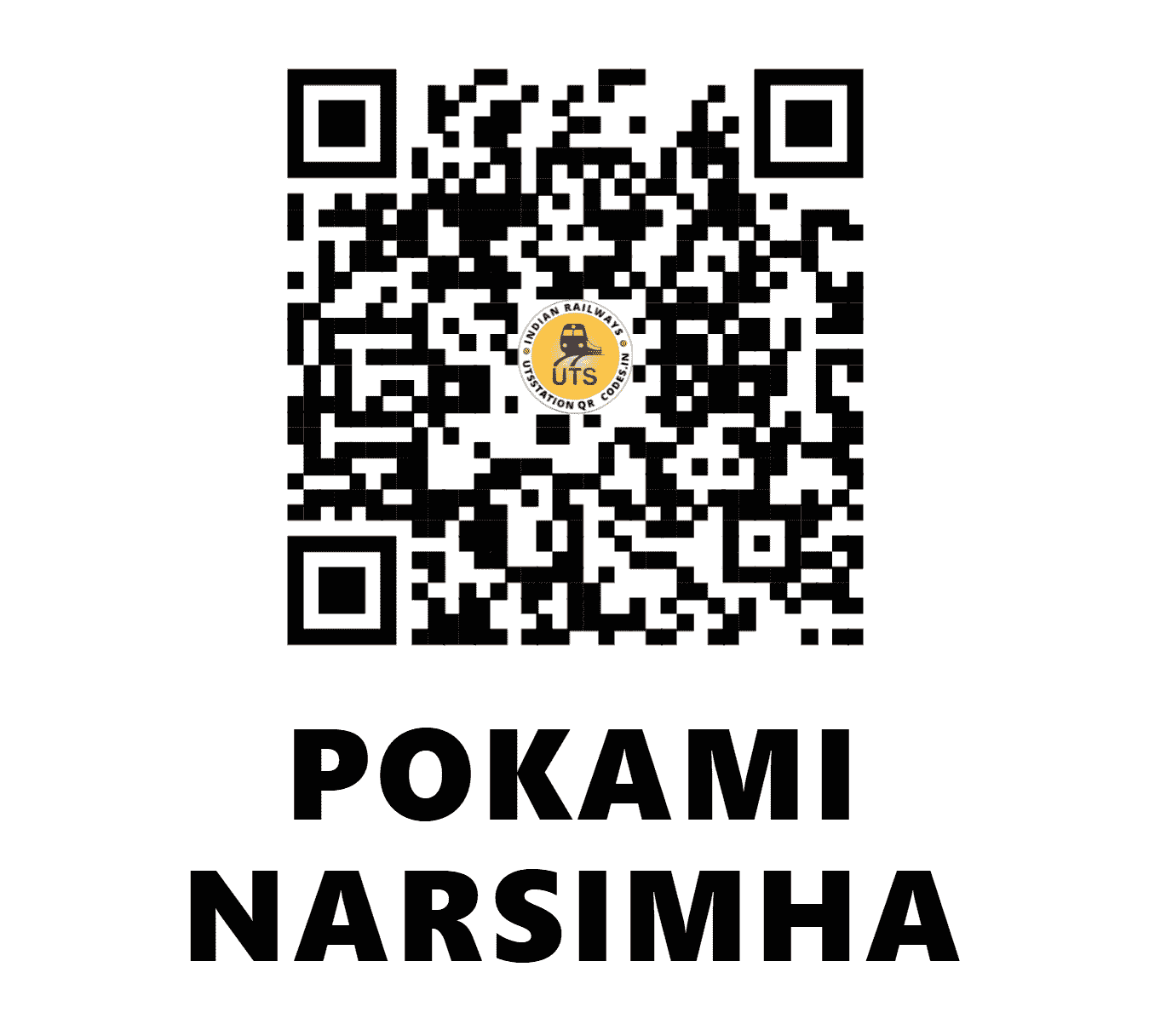 UTS QR Code for POKAMI NARSIMHA - PKNS (SC - MAHARASHTRA)