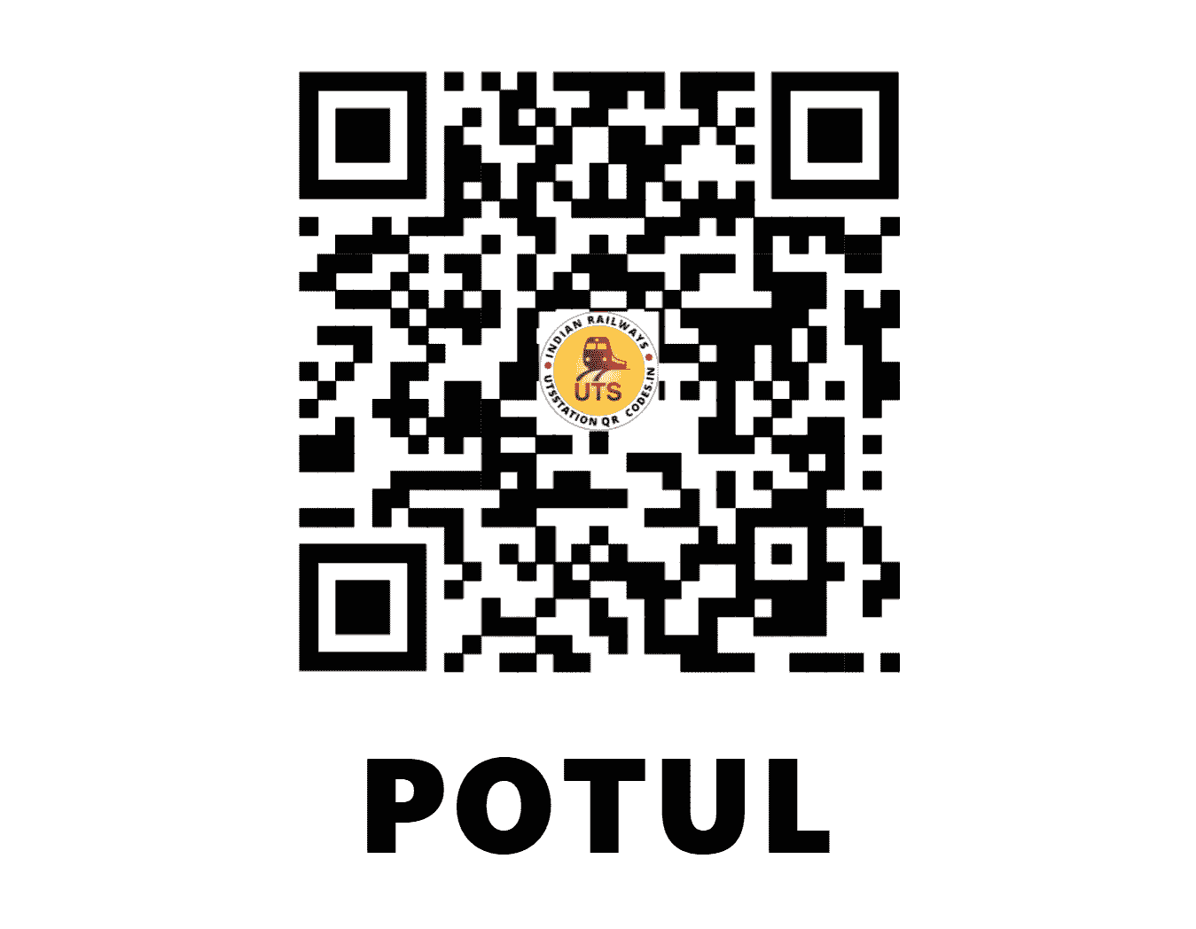 UTS QR Code for POTUL - POZ (SC - MAHARASHTRA)