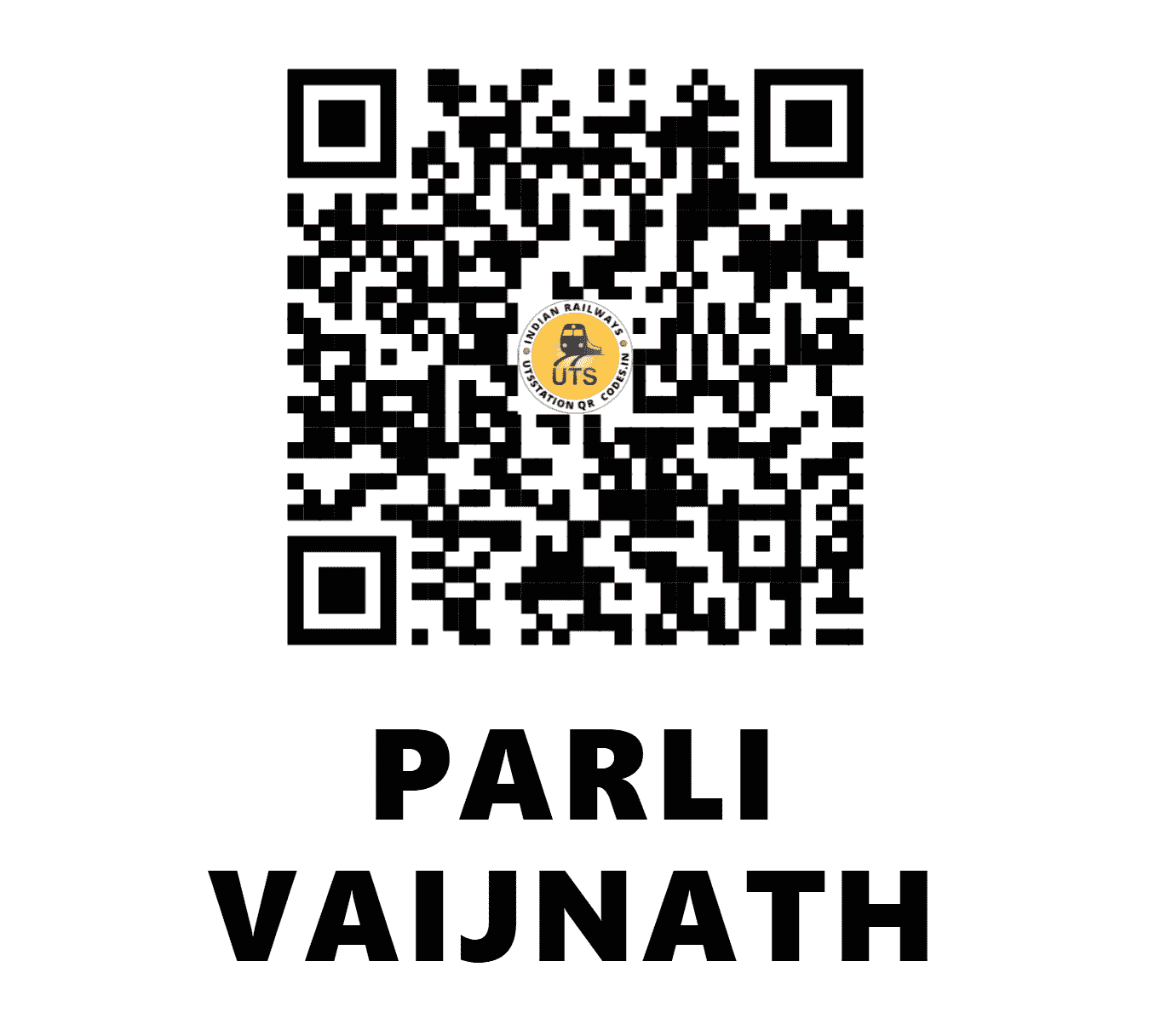 UTS QR Code for PARLI VAIJNATH - PRLI (SC - MAHARASHTRA)