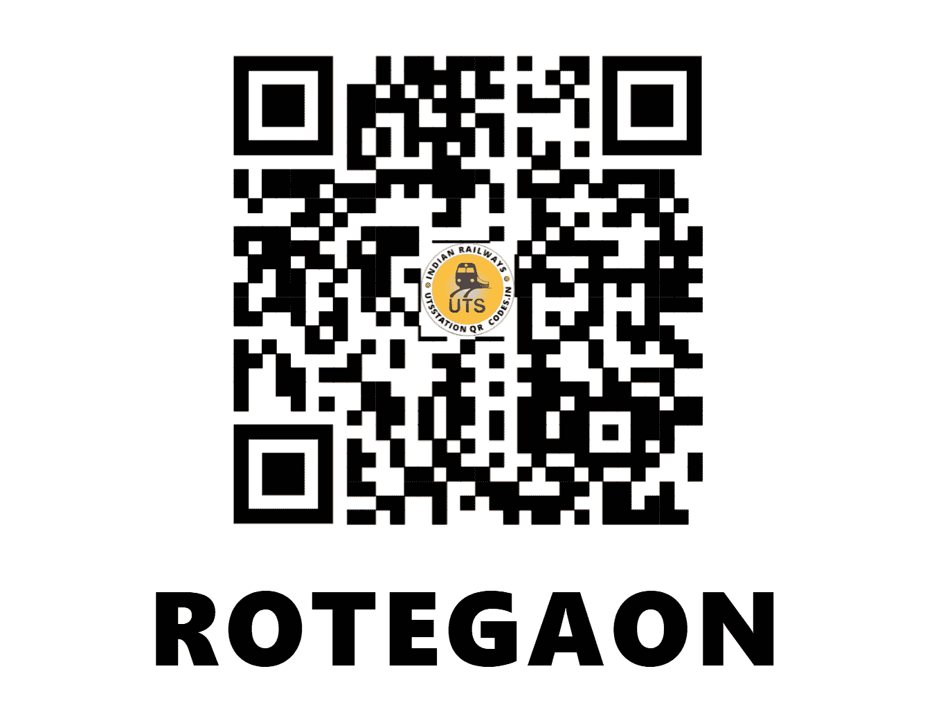 UTS QR Code for ROTEGAON - RGO (SC - MAHARASHTRA)