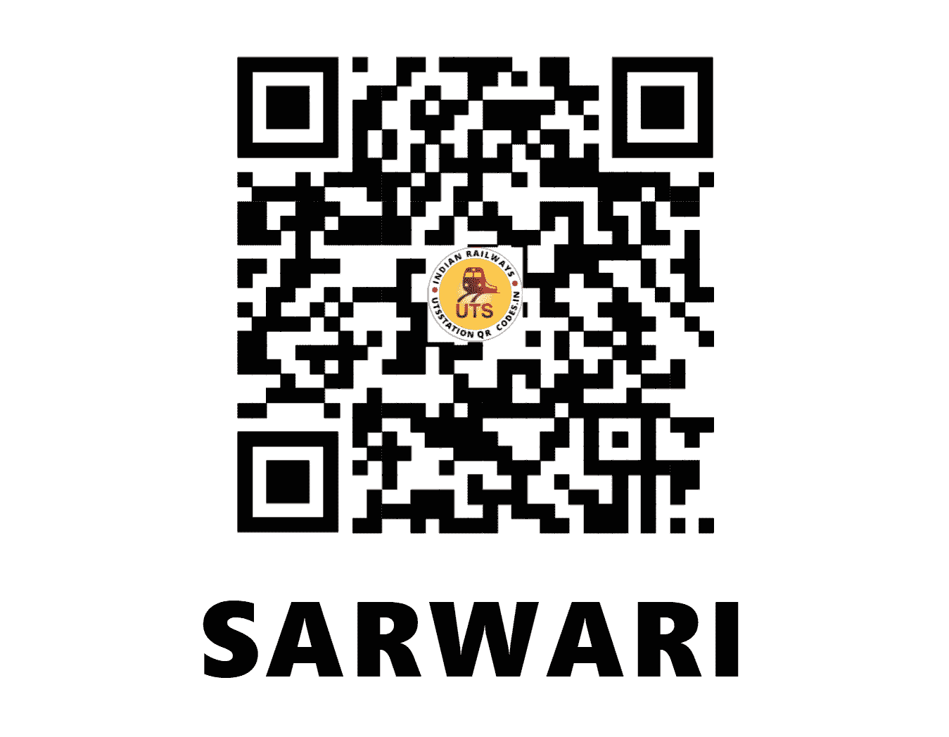 UTS QR Code for SARWARI - SVD (SC - MAHARASHTRA)