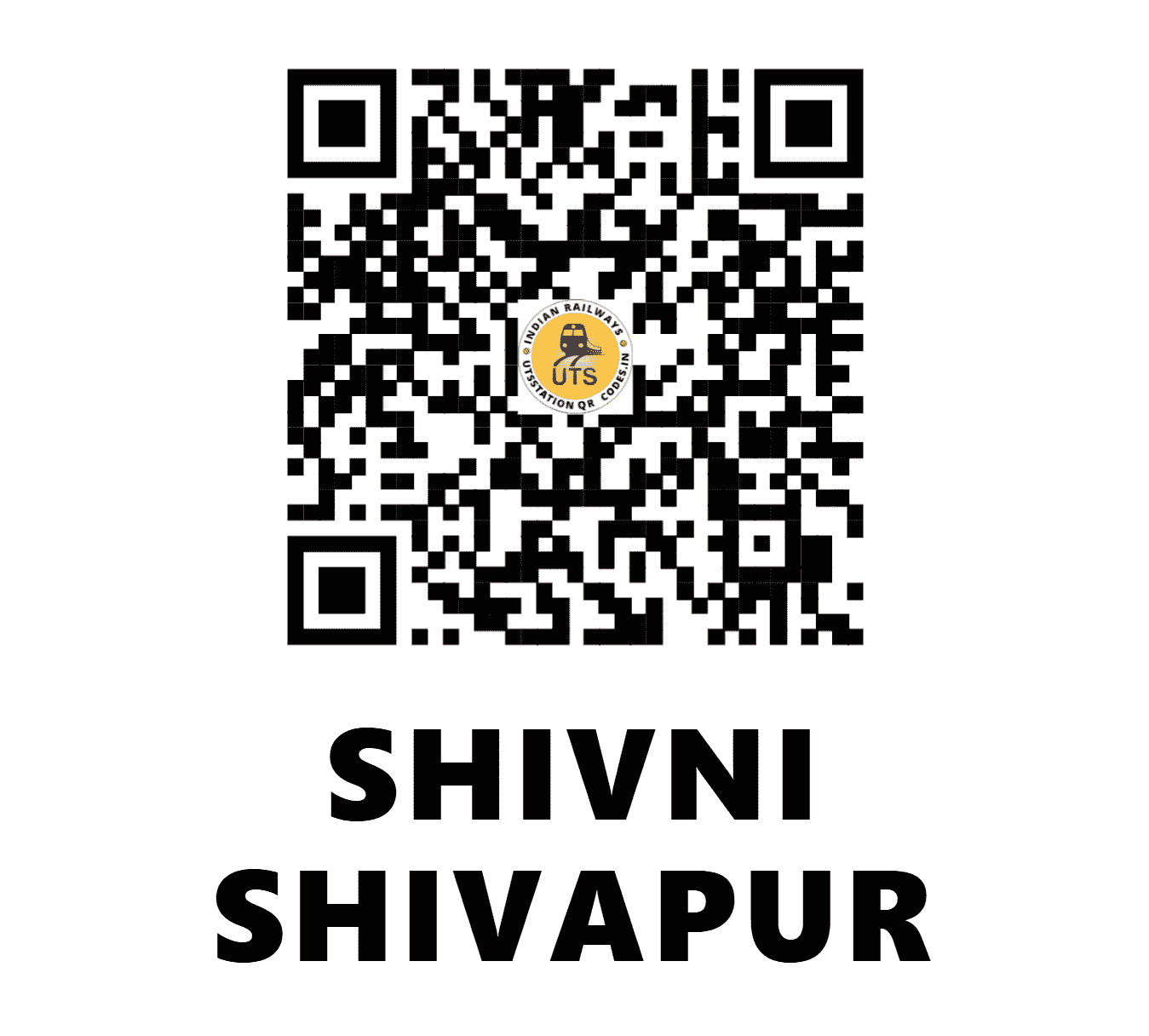 UTS QR Code for SHIVNI SHIVAPUR - SVW (SC - MAHARASHTRA)