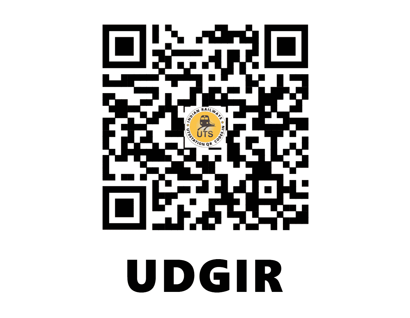 UTS QR Code for UDGIR - UDGR (SC - MAHARASHTRA)