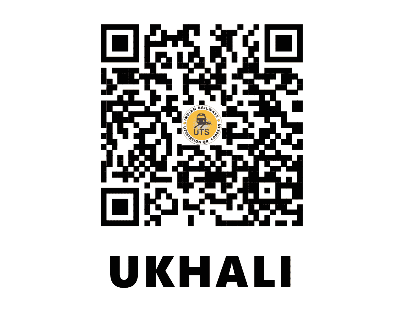 UTS QR Code for UKHALI - UKH (SC - MAHARASHTRA)