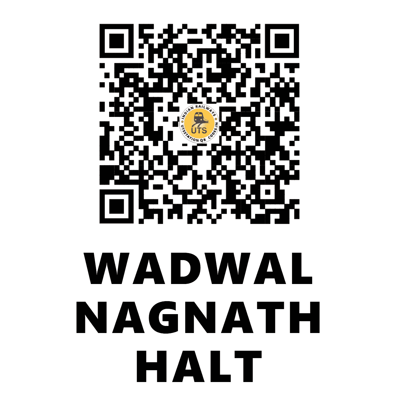 UTS QR Code for WADWAL NAGNATH HALT - WDLN (SC - MAHARASHTRA)