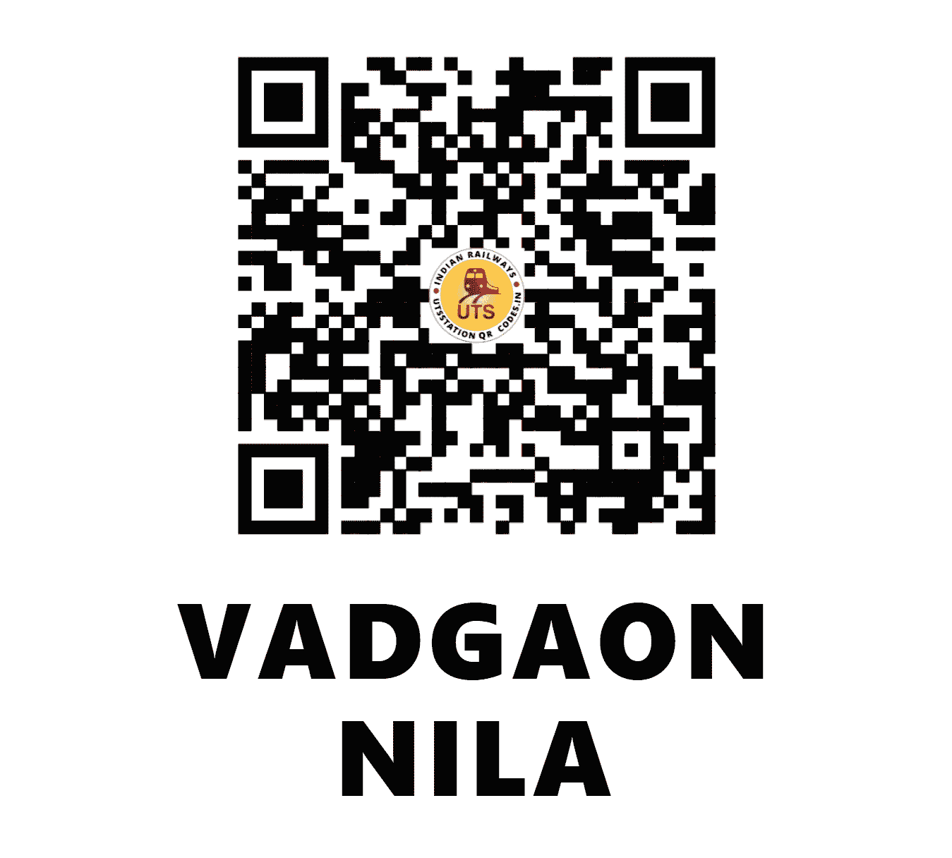 UTS QR Code for VADGAON NILA - WDN (SC - MAHARASHTRA)