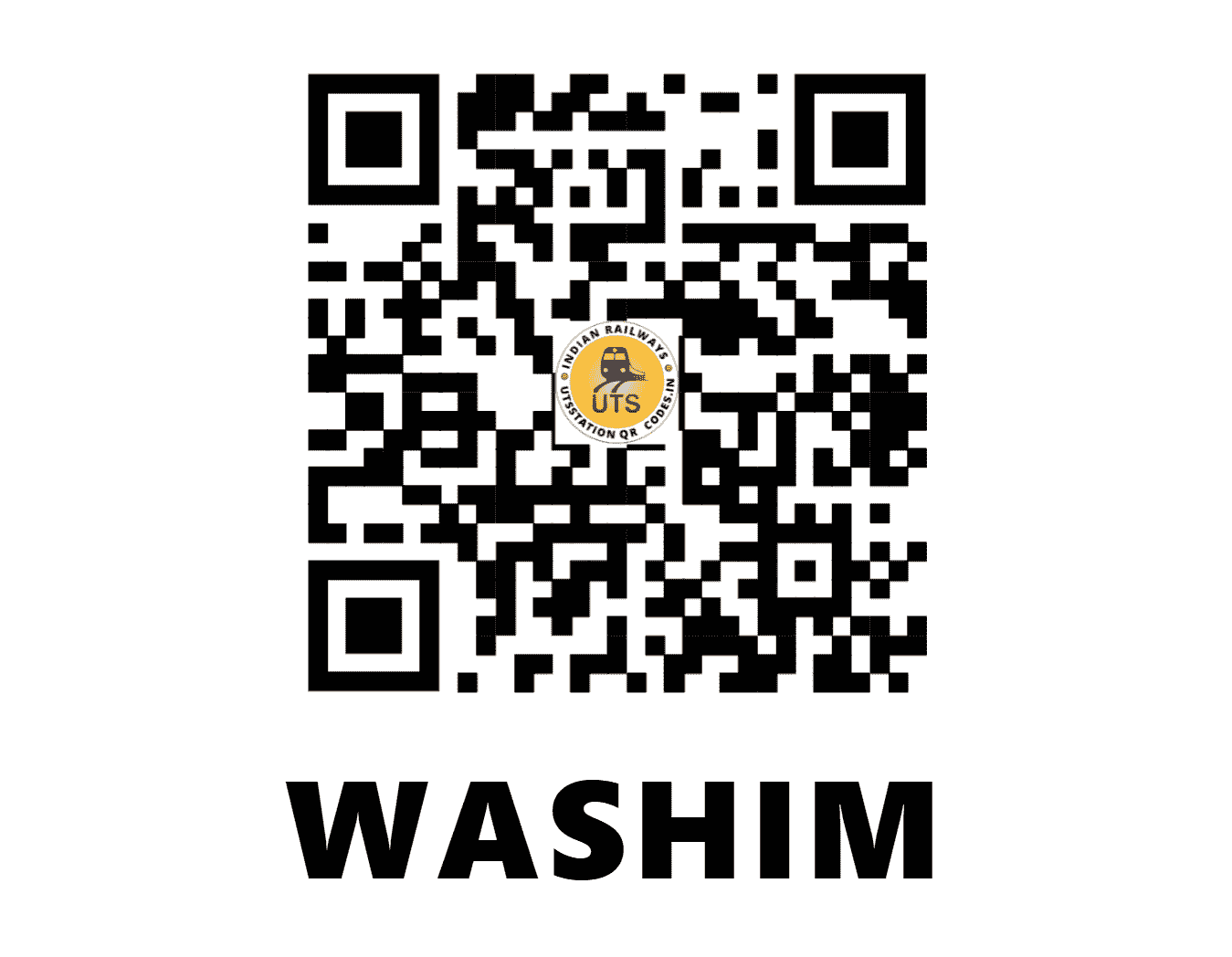 UTS QR Code for WASHIM - WHM (SC - MAHARASHTRA)