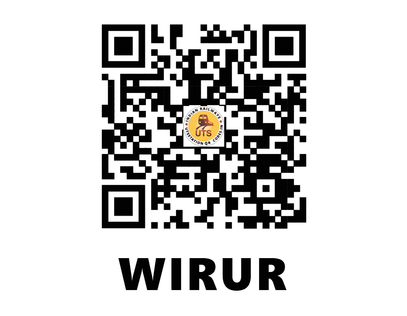 UTS QR Code for WIRUR - WIRR (SC - MAHARASHTRA)