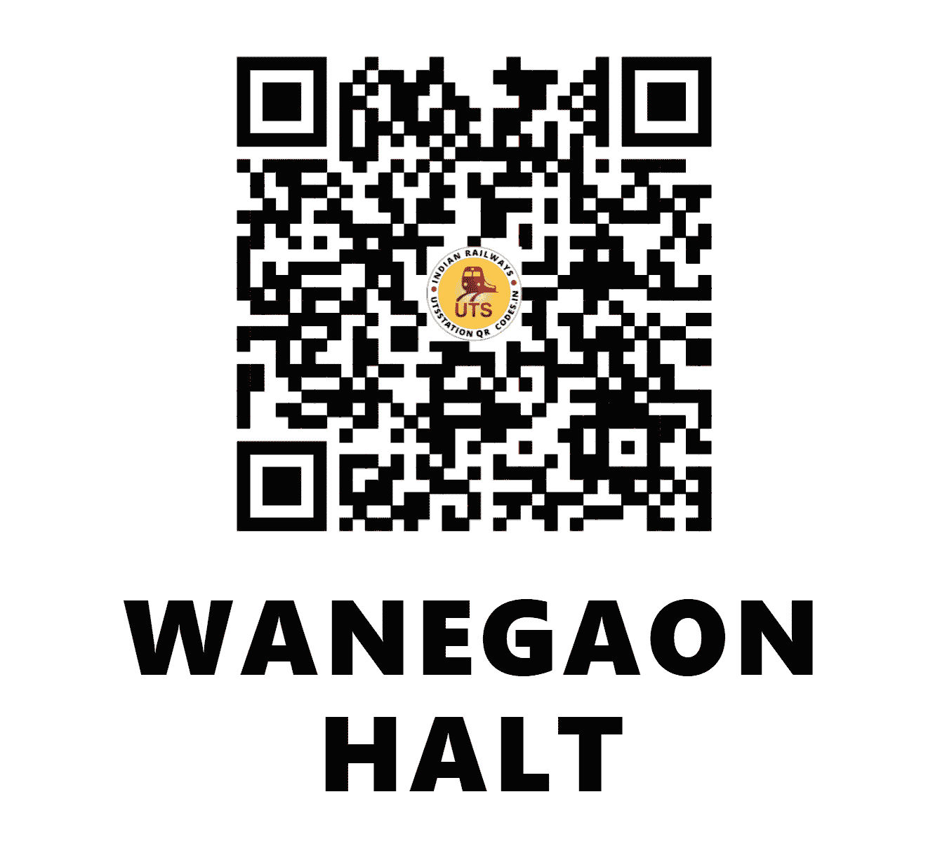 UTS QR Code for WANEGAON HALT - WNG (SC - MAHARASHTRA)