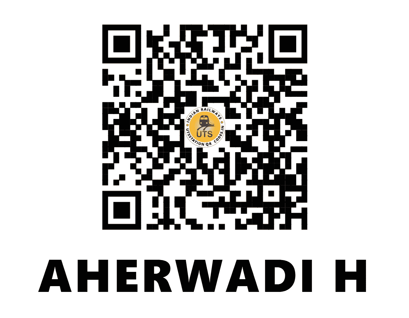 UTS QR Code for AHERWADI H - AHD (SW - MAHARASHTRA)