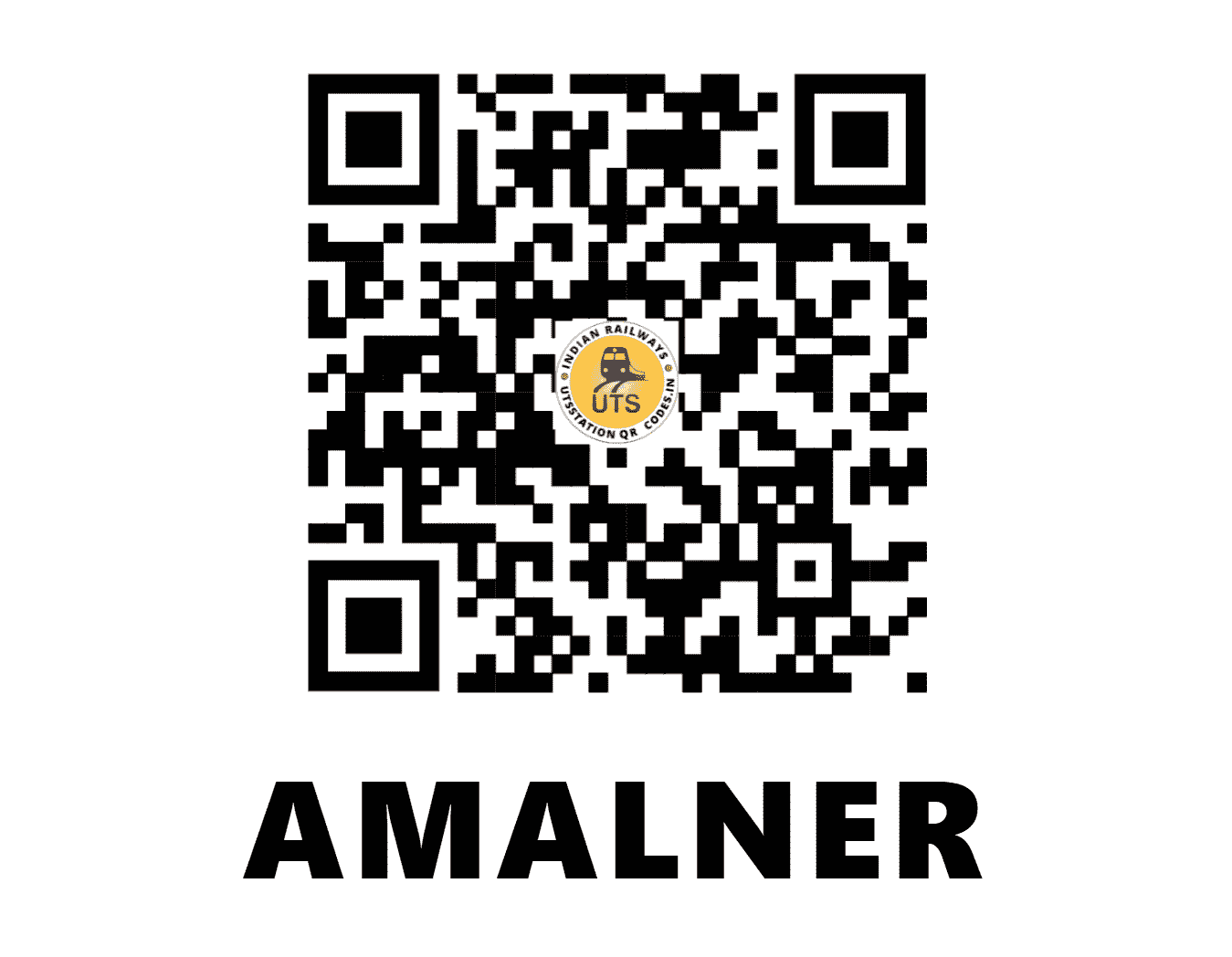 UTS QR Code for AMALNER - AN (WR - MAHARASHTRA)