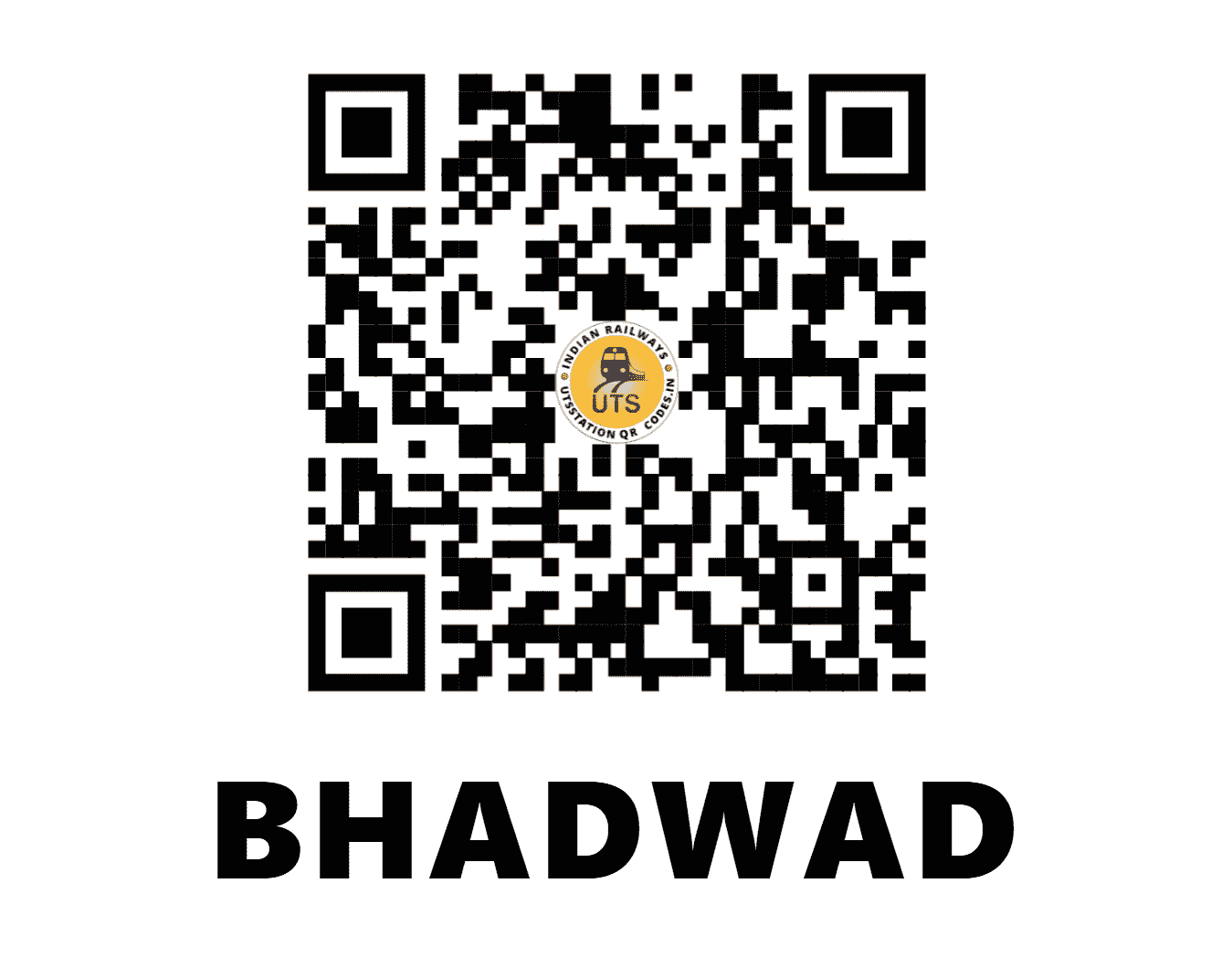 UTS QR Code for BHADWAD - BAWD (WR - MAHARASHTRA)