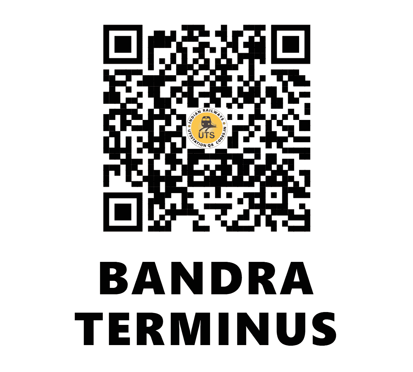 UTS QR Code for BANDRA TERMINUS - BDTS (WR - MAHARASHTRA)