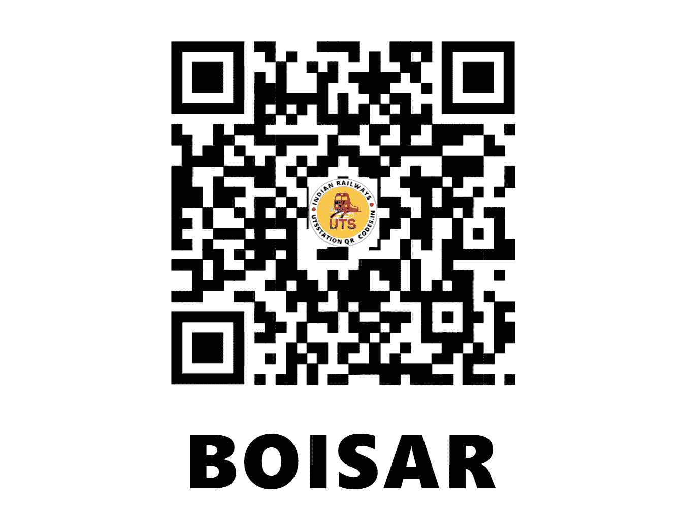 UTS QR Code for BOISAR - BOR (WR - MAHARASHTRA)