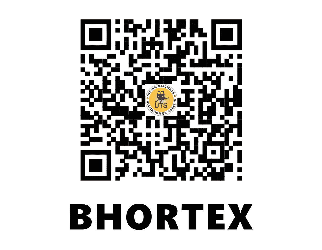 UTS QR Code for BHORTEX - BRTK (WR - MAHARASHTRA)
