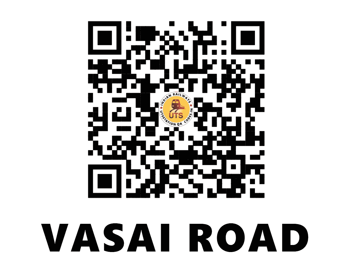 UTS QR Code for VASAI ROAD - BSR (WR - MAHARASHTRA)