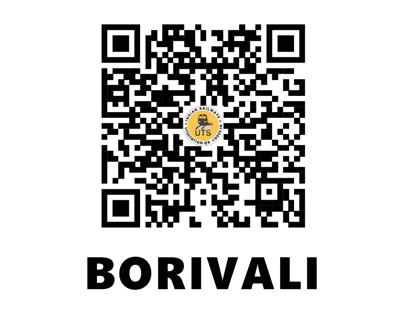 UTS QR Code for BORIVALI - BVI (WR - MAHARASHTRA)