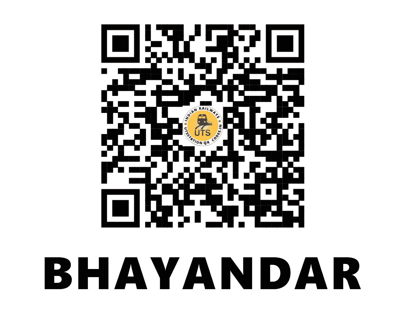 UTS QR Code for BHAYANDAR - BYR (WR - MAHARASHTRA)