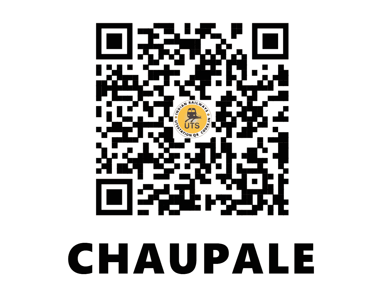 UTS QR Code for CHAUPALE - CUE (WR - MAHARASHTRA)