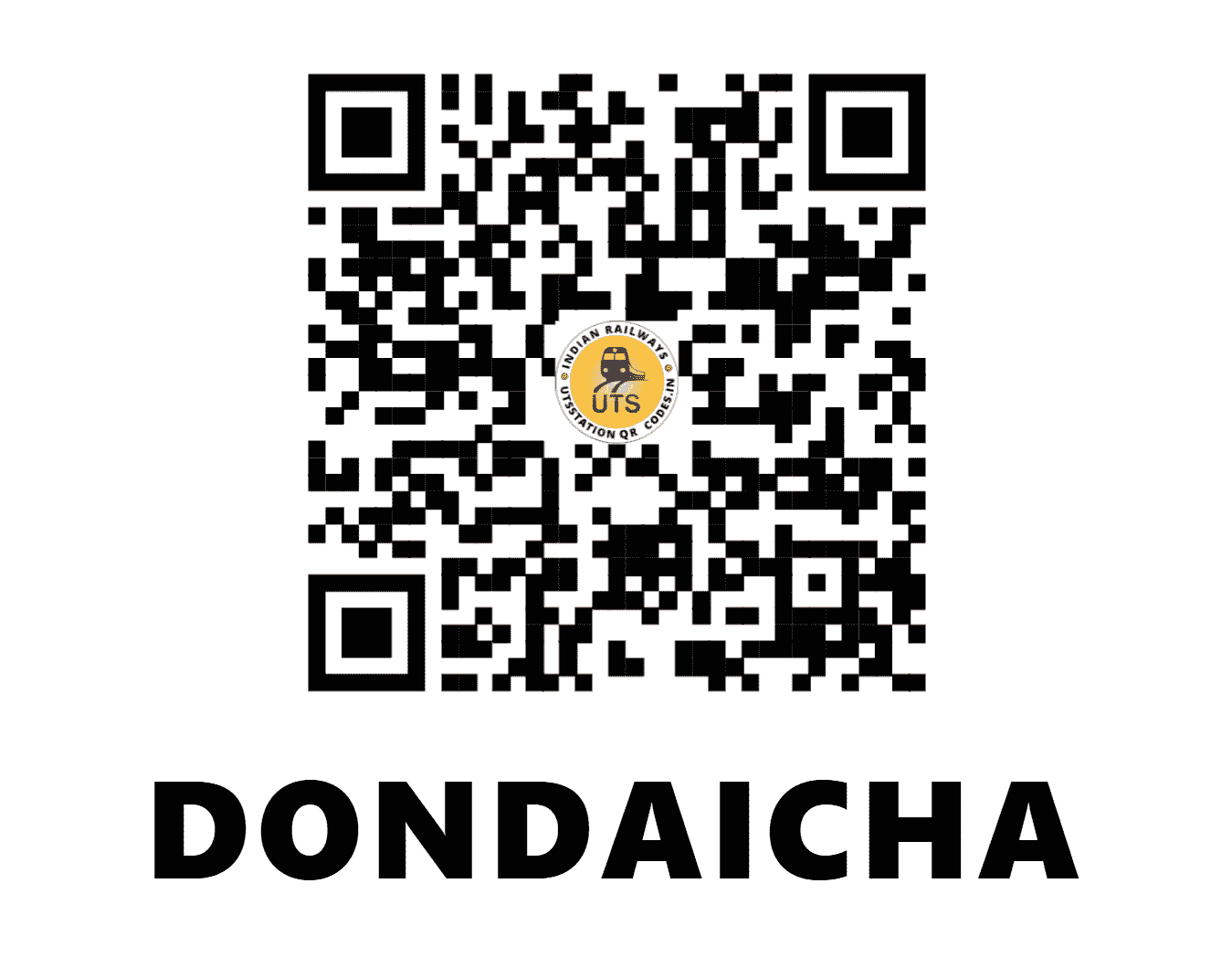 UTS QR Code for DONDAICHA - DDE (WR - MAHARASHTRA)