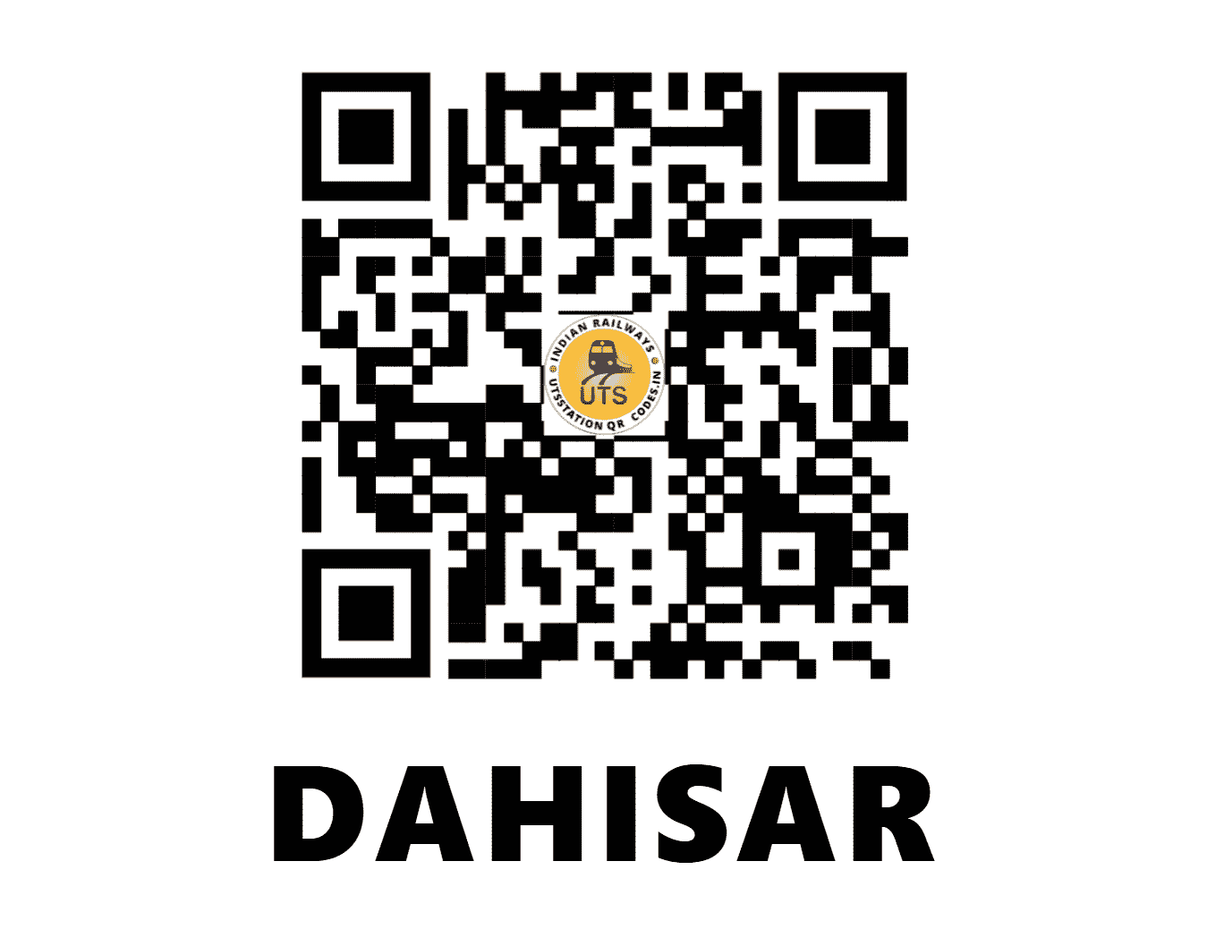 UTS QR Code for DAHISAR - DIC (WR - MAHARASHTRA)