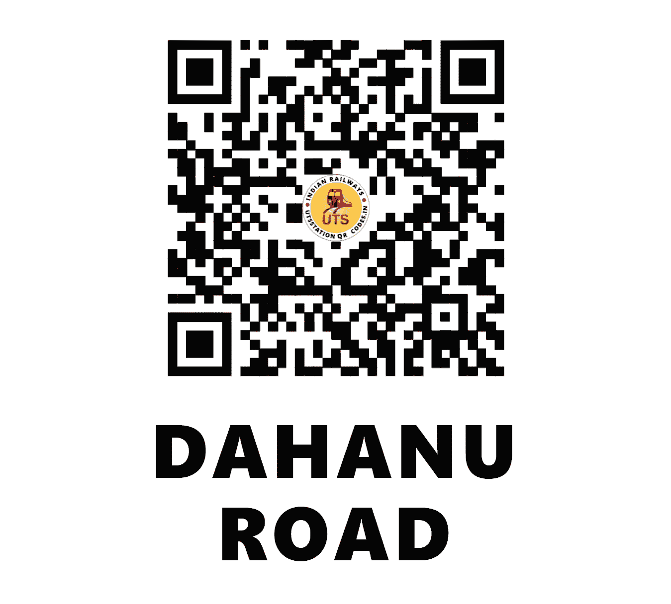 UTS QR Code for DAHANU ROAD - DRD (WR - MAHARASHTRA)