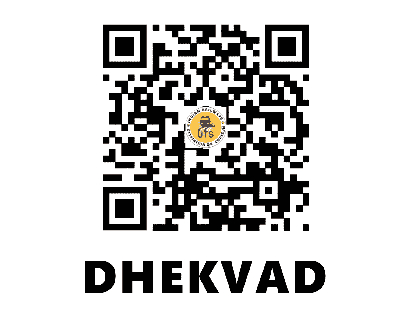 UTS QR Code for DHEKVAD - DWD (WR - MAHARASHTRA)
