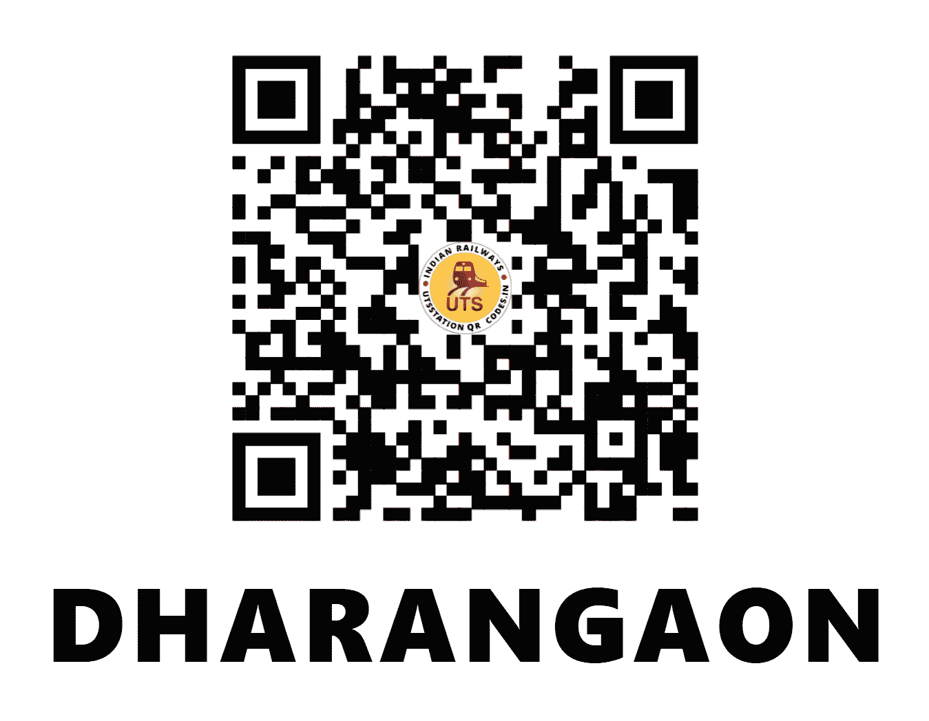 UTS QR Code for DHARANGAON - DXG (WR - MAHARASHTRA)