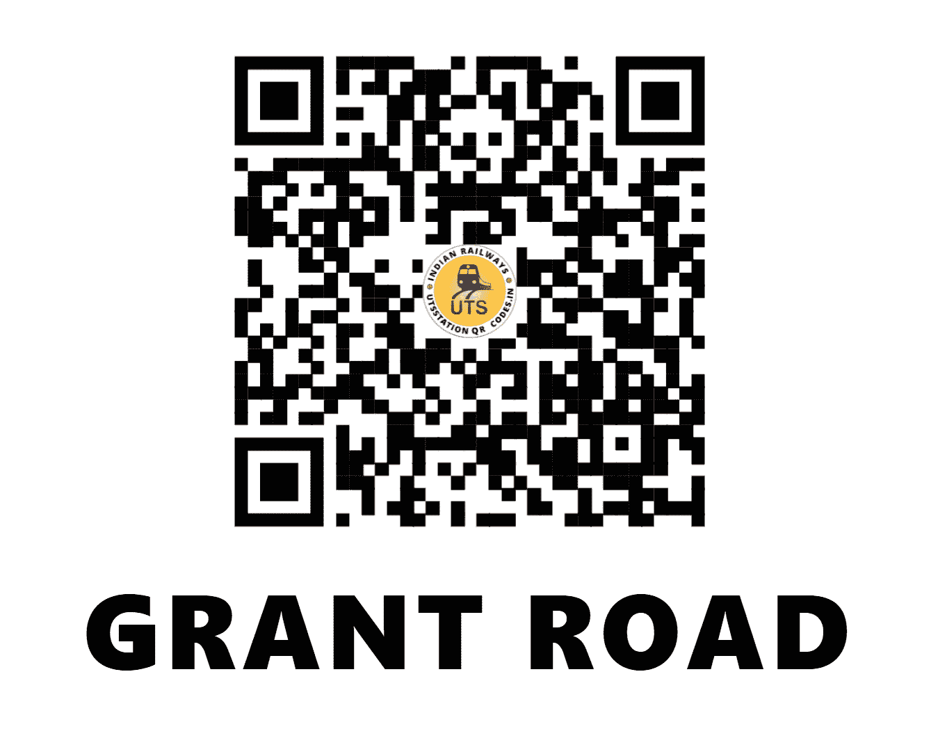 UTS QR Code for GRANT ROAD - GTR (WR - MAHARASHTRA)