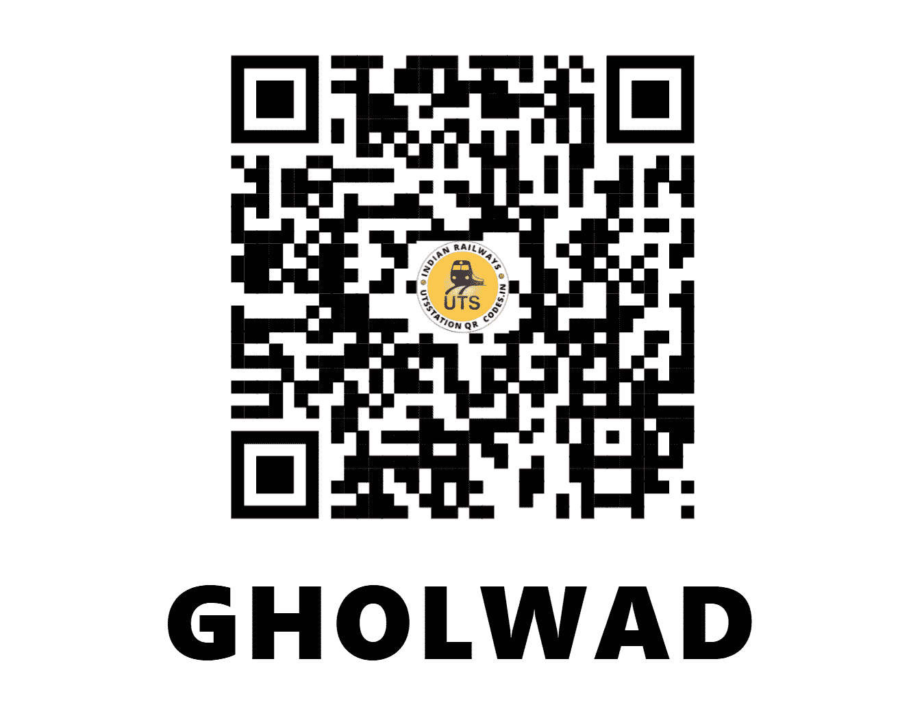 UTS QR Code for GHOLWAD - GVD (WR - MAHARASHTRA)
