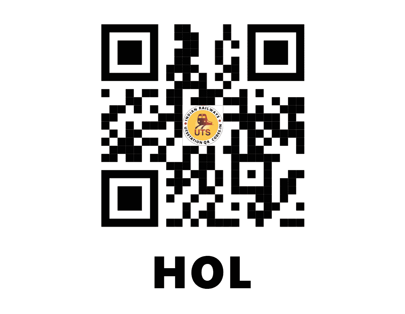 UTS QR Code for HOL - HOL (WR - MAHARASHTRA)