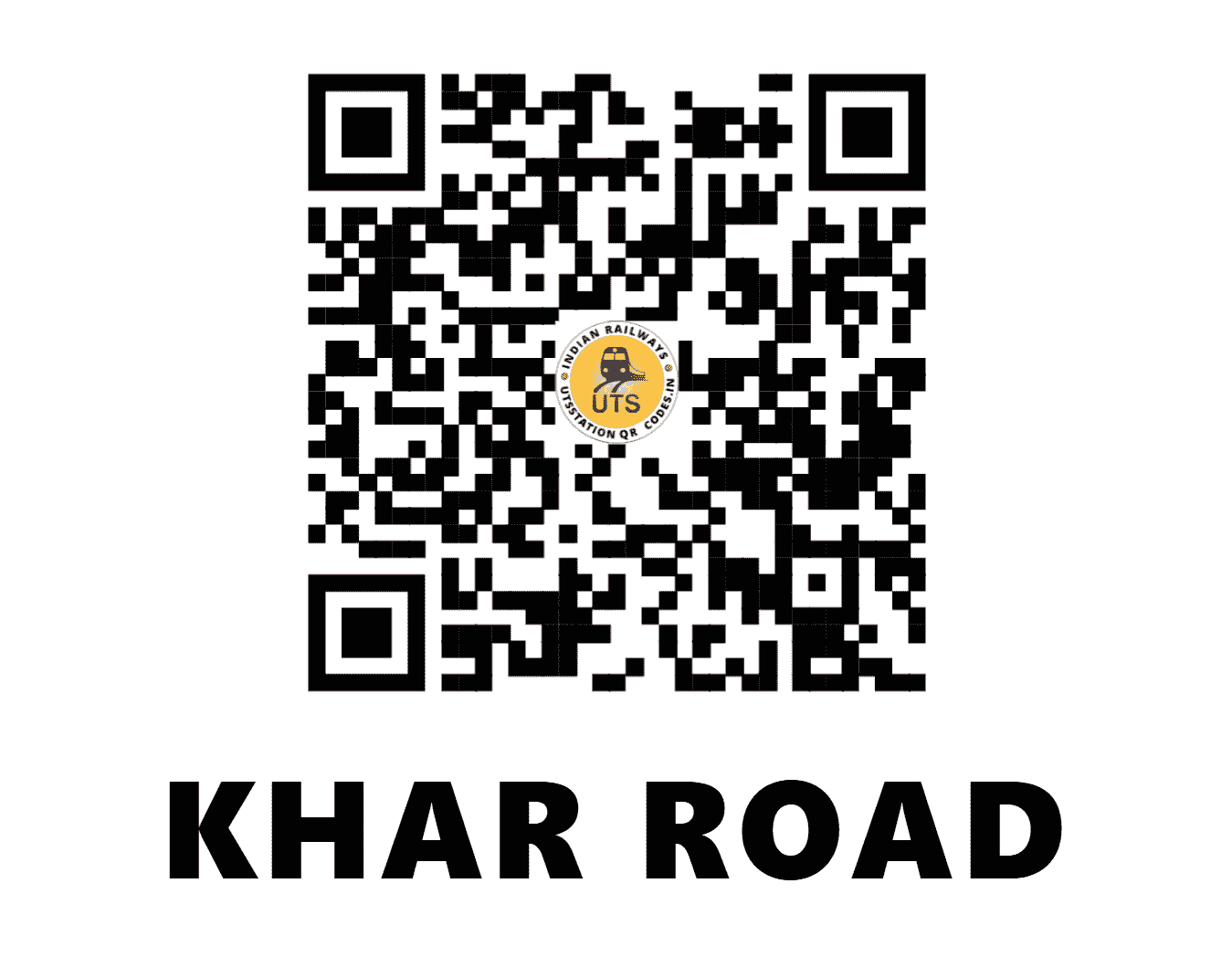 UTS QR Code for KHAR ROAD - KHAR (WR - MAHARASHTRA)