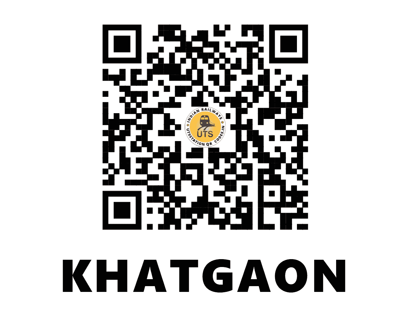 UTS QR Code for KHATGAON - KHTG (WR - MAHARASHTRA)